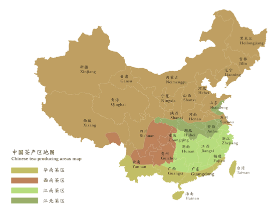 茶叶的分类及茶区分布
