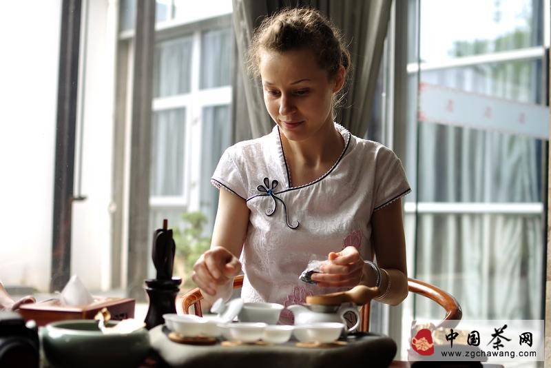 美女泡茶茶艺图片