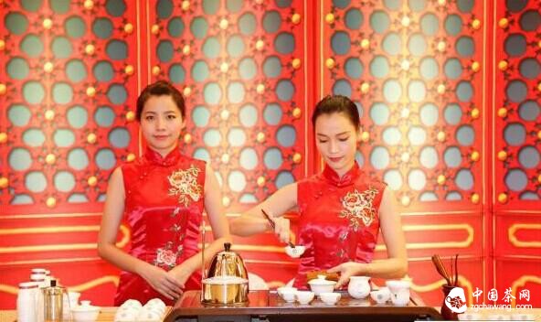 茶叶茶艺师旗袍美女