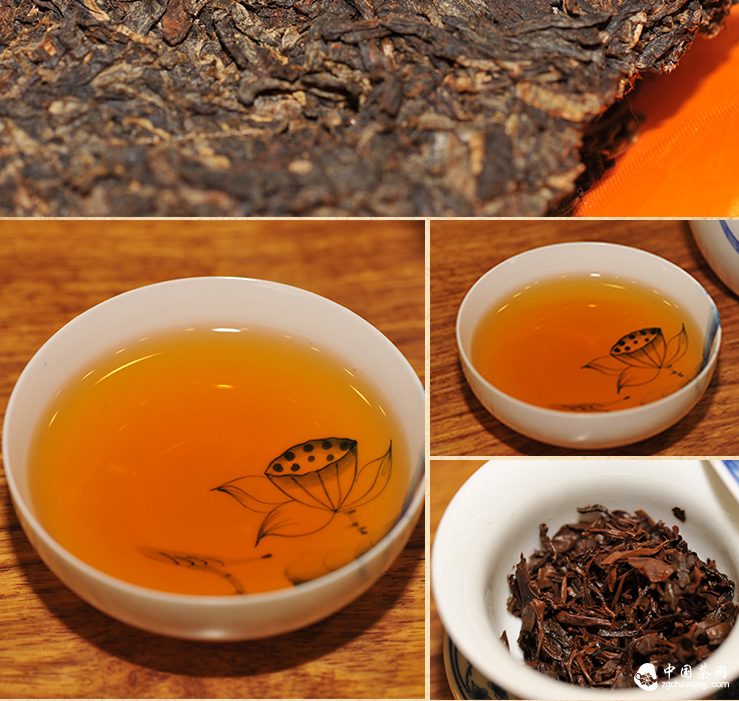 大宋官茶福禄寿喜茶饼、茶汤