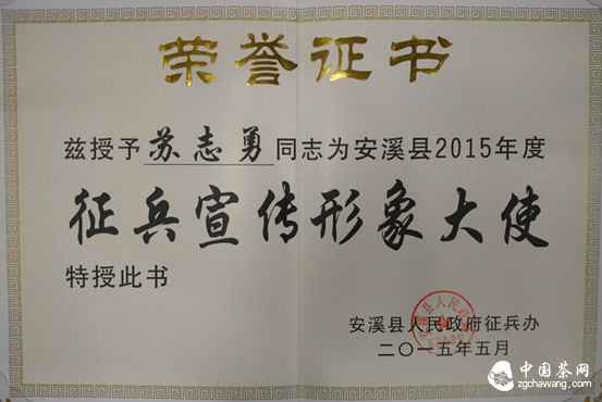 苏志勇安溪县2015年度征兵宣传形象大使