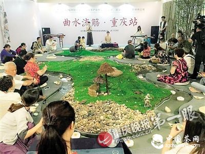 曲水流觞茶会区人气爆棚