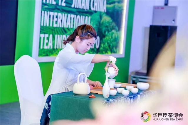美女 茶艺师 泡茶